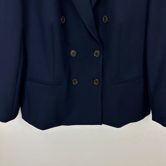J.Crew Double Breasted Blazer Jacket Four Season Stretch Womens Navy US 20 NWT - Picture 9 of 16